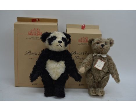 A boxed Steiff 40cm Panda Bear No.661013 together with a 38cm British Collectors 2004 Teddy No. 661372