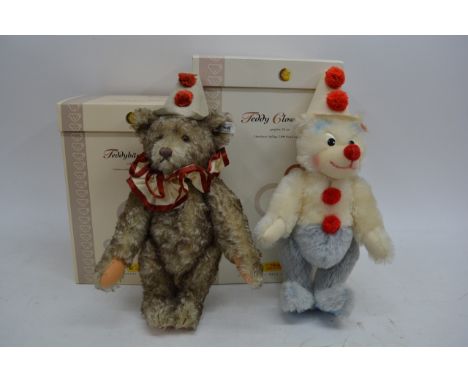 Two boxed Steiff Teddy Bear Clowns No. 037528 the other a 125 Year Anniversary No. 404214