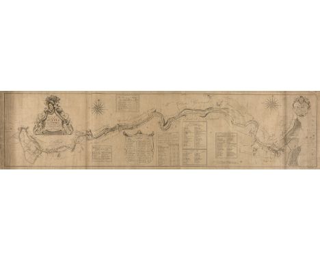 Durham.- Burleigh (Mark &amp; Thompson) A Plan of the River Wear from Newbridge to Sunderland Barr as it Appeared at Low Wate