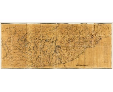 Napoleon.- Anonymous (late 18th century) Manuscript map illustrating Napoleon's campaign across the Apennines, April 1796, sh