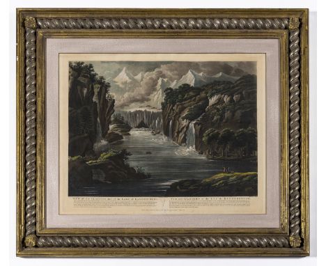 Swiss Alps.- Glacier.- Merigot (James, engraver, 1760-1824) View of the Glaciers and of the Lake of Kandersteig, fine large p