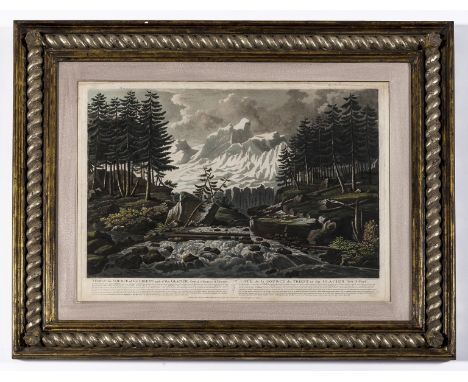 Swiss Alps.- Glacier.- Merigot (James, engraver, 1760-1824) View of the Source of the Trient and of the Glacier from whence i