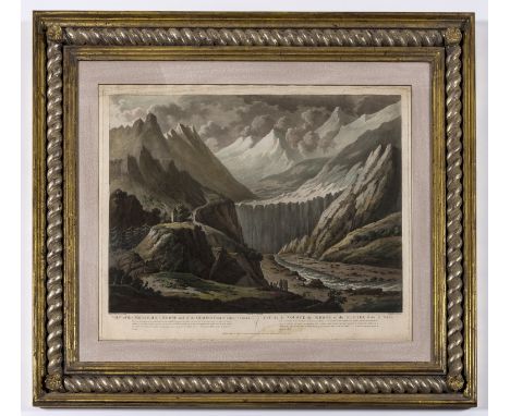 Swiss Alps.- Glacier.- Merigot (James, engraver, 1760-1824) View of the Source of the Rhone and of the Glacier from whence it