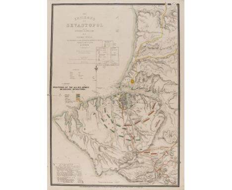 Crimea.- Crimean War.- Wyld (James) The Environs of Sevastopol with the Batteries &amp; Approaches, map and plan of the siege