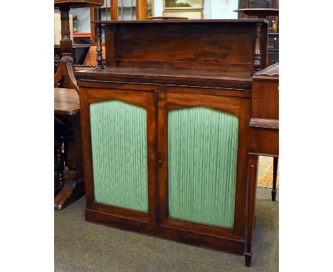 A William IV Mahogany Glass Fronted Chiffonier, 102cm by 35cm by 122cm
