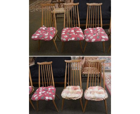 A Set of Six Ercol Stick Back Dining Chairs 