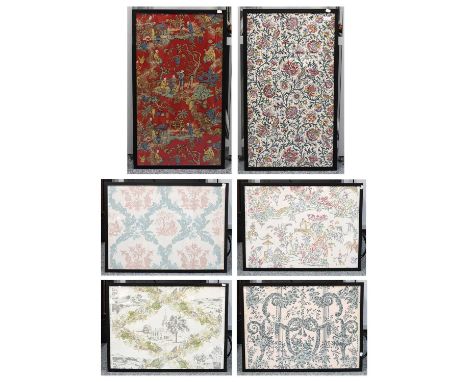 Mid 20th Century F Shumacher &amp; Co New York and Other Wallpaper Samples comprising a custom hand print design 'Pastoral Ch