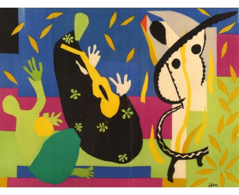 Henri Matisse (French 1869-1954), 'Tristesse du Roi', lithograph in colours, possibly published 1958, with one fold, 33.5 x 4