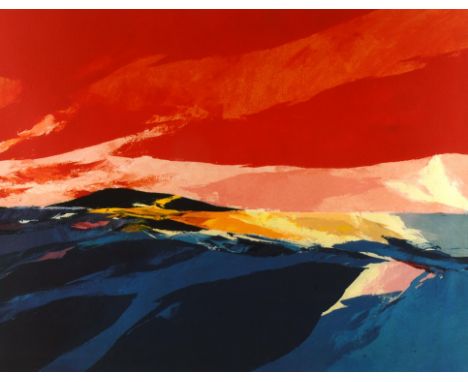Donald Hamilton Fraser (British 1929-2009), 'Hebrides', screenprint, signed in pencil and numbered 73/175, 57 x 72cm, framed 