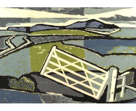 David Bethel (British 1923-2006), 'White Gate', serigraph, signed and dated 1980 in pencil, also inscribed and numbered 1/75,