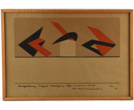 Laszlo Peri (Hungarian 1899-1967), Design for a Mural (1924), screenprint, 37 x 55cm, framed and glazed.