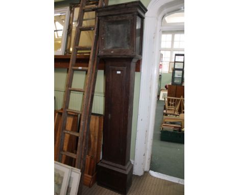 A 19TH CENTURY OAK LONGCASE CLOCK CARCASE 