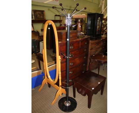 A MODERNIST DESIGN HAT, COAT, AND STICK STAND 