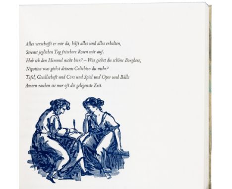 Bear Press - - Goethe, Johann Wolfgang von. Römische Elegien. Mit 17 Original-Holzstichen von Andreas Brylka im Text. Bayreut