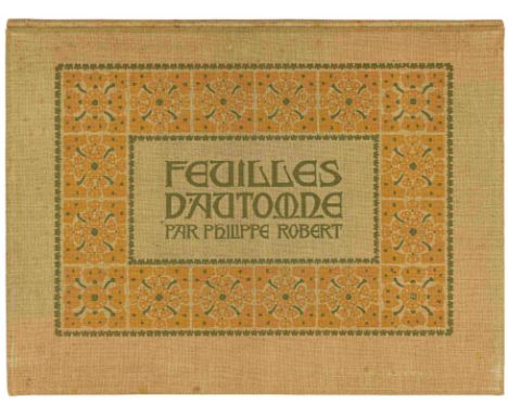 Jugendstil - - Robert, Philippe. Feuilles d'automne. Préface de Philippe Godet. Mit 18 montierten Farbtafeln sowie ornamental