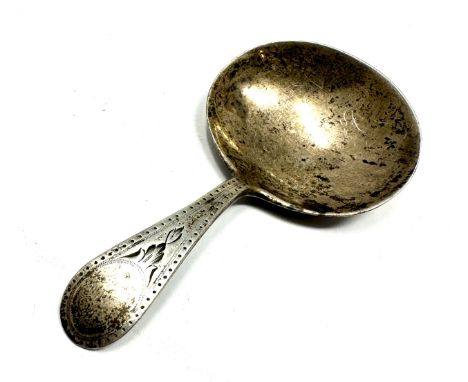 Victorian silver tea caddy spoon 