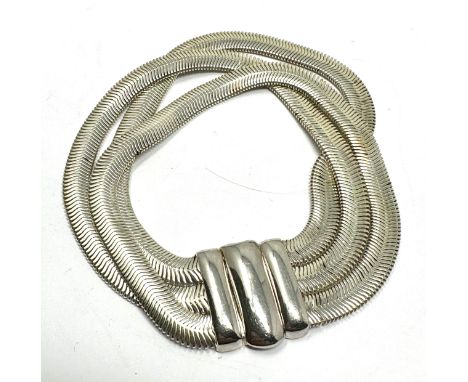 Vintage silver designer by milor bracelet hallmarked 925 milor made in italy weight 36g 