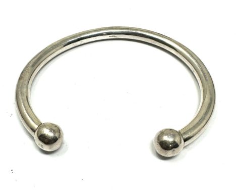 Sterling Silver Men’s Torque Bangle weight 55g 
