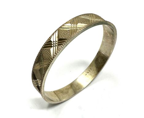 heavy vintage silver bangle weight 54g 