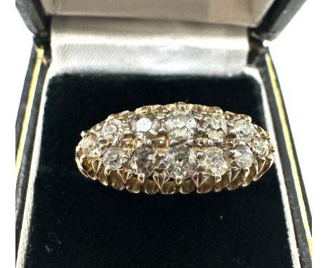 18ct gold old cut diamond ring weight 4.7g est 1ct diamonds 