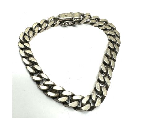 vintage silver curb link bracelet weight 32g 
