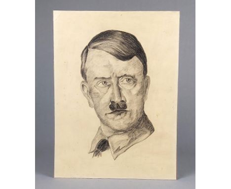 Portrait Kohlezeichnung - Smolinski 1933 Kohlezeichnung umseitig signiert Smolinski sowie datiert (19)33, hochformatiges Port