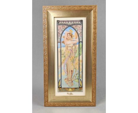 Goebel Wandbild *Mucha - Brightness of Day 1899* Porzellan gemarkt Goebel Artis Orbis Germany sowie Mucha Trust VG Bild-Kunst