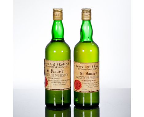ST. JAMES SCOTCH WHISKY (2)
Blended Scotch whisky bottled by Berry Bros. & Rudd Ltd. 75cl, 40% volume. CONDITION REPORT: The 