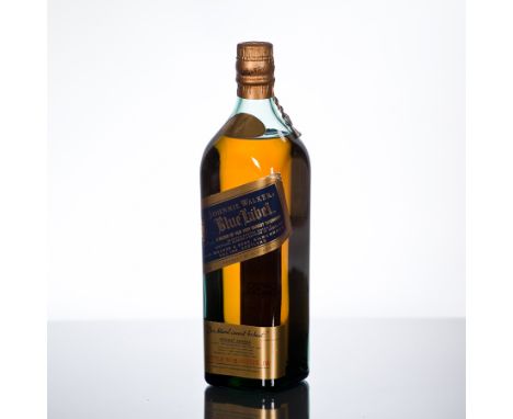 JOHNNIE WALKER BLUE LABEL
Blended Scotch Whisky, labelled for the Asian market. Bottle No. R 083535 JW. 75cl, 43% volume.
 CO