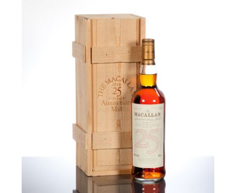THE MACALLAN 25 YEAR OLD ANNIVERSARY MALT
'A Special Bottling Of Unblended Single Highland Malt Scotch Whisky.' 70cl, 43% vol