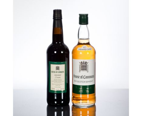 HOUSE OF COMMONS NO.1 SCOTCH WHISKY
Blended Scotch Whisky by James Buchanan. 75cl, 40% volume.
HOUSE OF COMMONS SHERRY
Cream 