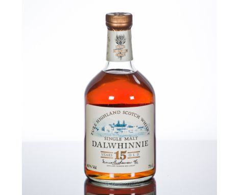 DALWHINNIE 15 YEAR OLD
Pure Highland Scotch Whisky, with label bearing distillery illustration. (Prior edition to the Classic