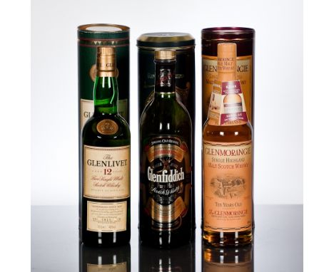 GLENFIDDICH SPECIAL OLD RESERVE
Pure Malt Scotch Whisky. 750ml, 40% volume, in tube
THE GLENLIVET 12 YEAR OLD
Single Speyside