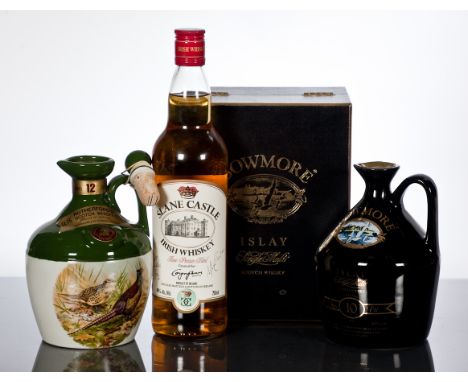 BOWMORE10 YEAR OLD BLACK CROCK 
Limited edition single Islay malt Scotch whisky in black ceramic flagon. 75cl, 40% volume. In