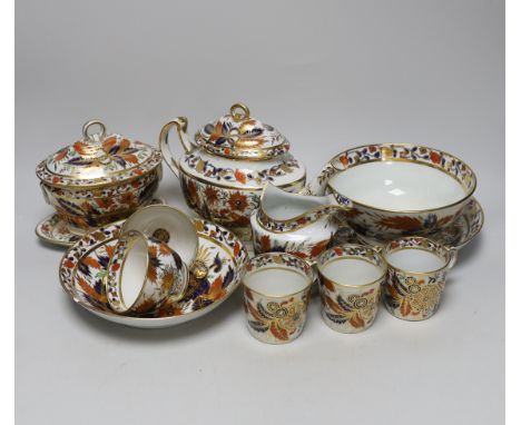 An early 19th century Chamberlain Worcester Japan pattern teaset