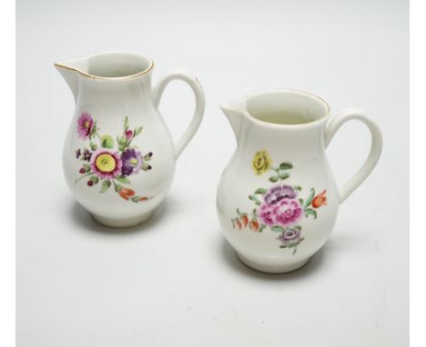 Two Worcester sparrow-beak jugs, c.1775