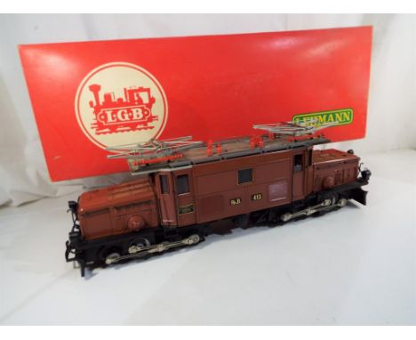 LGB (Lehmann Gross Bahn) - a G scale, gauge 1, 8-0-8 crocodile electric locomotive, # 2040, brown and black, 'Rhatische Bahn 