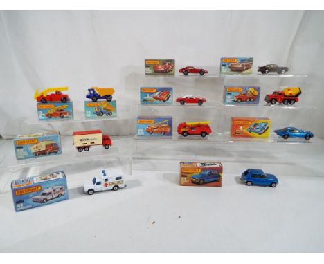 Matchbox - Eleven Matchbox 1 - 75 Superfast models comprising # 1 Dodge Challenger, # 3 Porsche Turbo, # 4 Pontiac Firebird, 