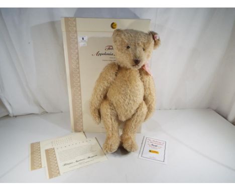 Steiff - an original Steiff blonde growler with mohair fur entitled Appolonia Margarete issued in a limited edition no. 03215
