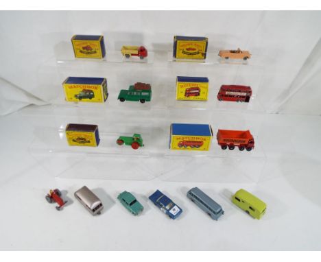 Matchbox by Lesney - a collection of metal diecast models to include six boxed examples 8-wheel Tipper # 17, Tram # 56, Bedfo