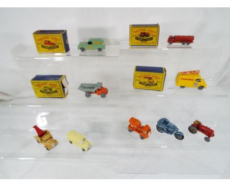 Matchbox by Lesney - a collection of metal diecast models to include four boxed examples Evening News Van # 42, Tipper Truck 