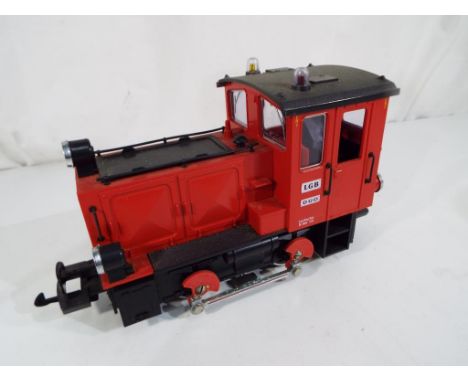 LGB (Lehmann Gross Bahn) - a G scale, gauge 1, 0-4-0T tank locomotive, # 21900, red and black, excellent, in original box - E