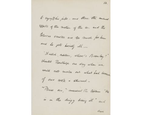 Yacht Cruise.- Harington (Sir Richard, 12th Bt., Barrister, Judge in Bengal, of Whitbourne Court, Worcester, 1861-1931), W.S.