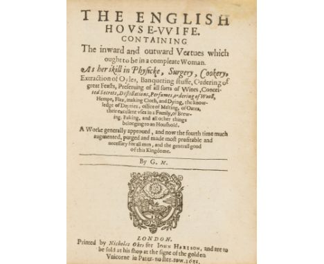Food & drink.- Markham (Gervase) The English house-vvife. Containing the inward and outward vertues which ought to be in a co