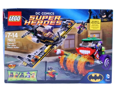 LEGO SUPER HEROES: A Lego DC Comics Super Heroes set 76013 Batman & The Joker Steam Roller. Sealed, as new. Box crushing to o