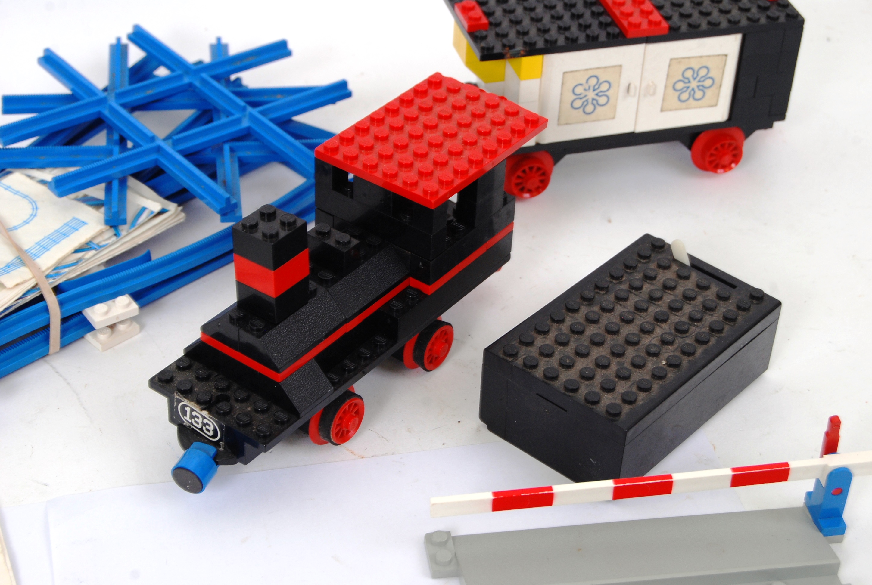 LEGO TRAIN A collection of vintage early Lego 1970's Train set pieces