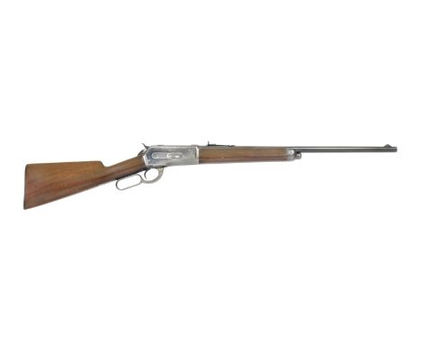 A .45-70 'Model 1886' lever-action rifle by Winchester, no. 111844 (dated 1897)The receiver retaining some blued finish, the 