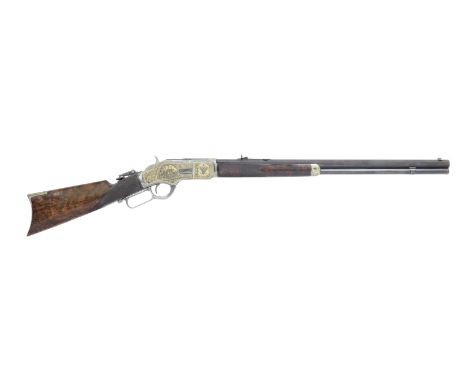 An engraved .44 (W.C.F.) 'Model 1873' lever-action rifle by Winchester, no. 347286BCustomised, the 'Third Model' receiver pro