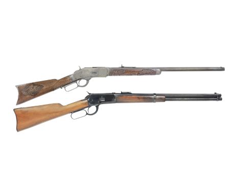 A deactivated .30 (W.C.F.) 'Model 1894' lever-action rifle by Winchester, no. 820654With some moving parts, the plain receive