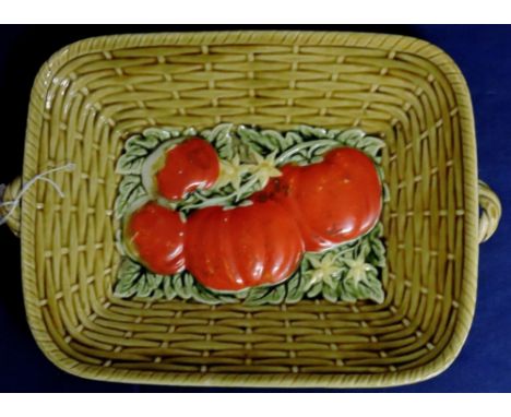 Sarreguemines Pottery  Fruit Dish, scarce, colourful item,